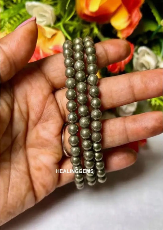 Pyrite, Stone, Golden Pyrite Agate Bracelet