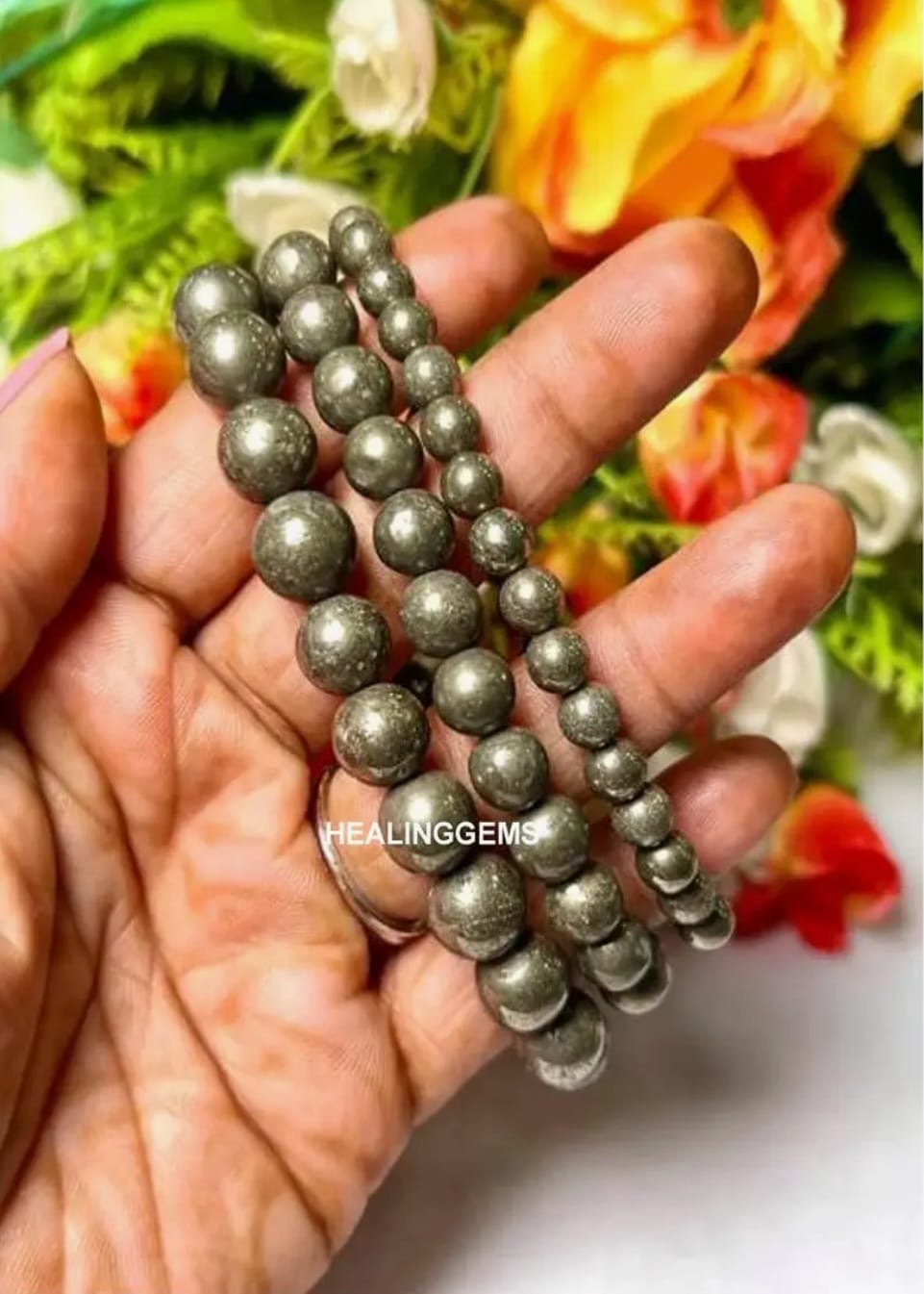 Pyrite, Stone, Golden Pyrite Agate Bracelet