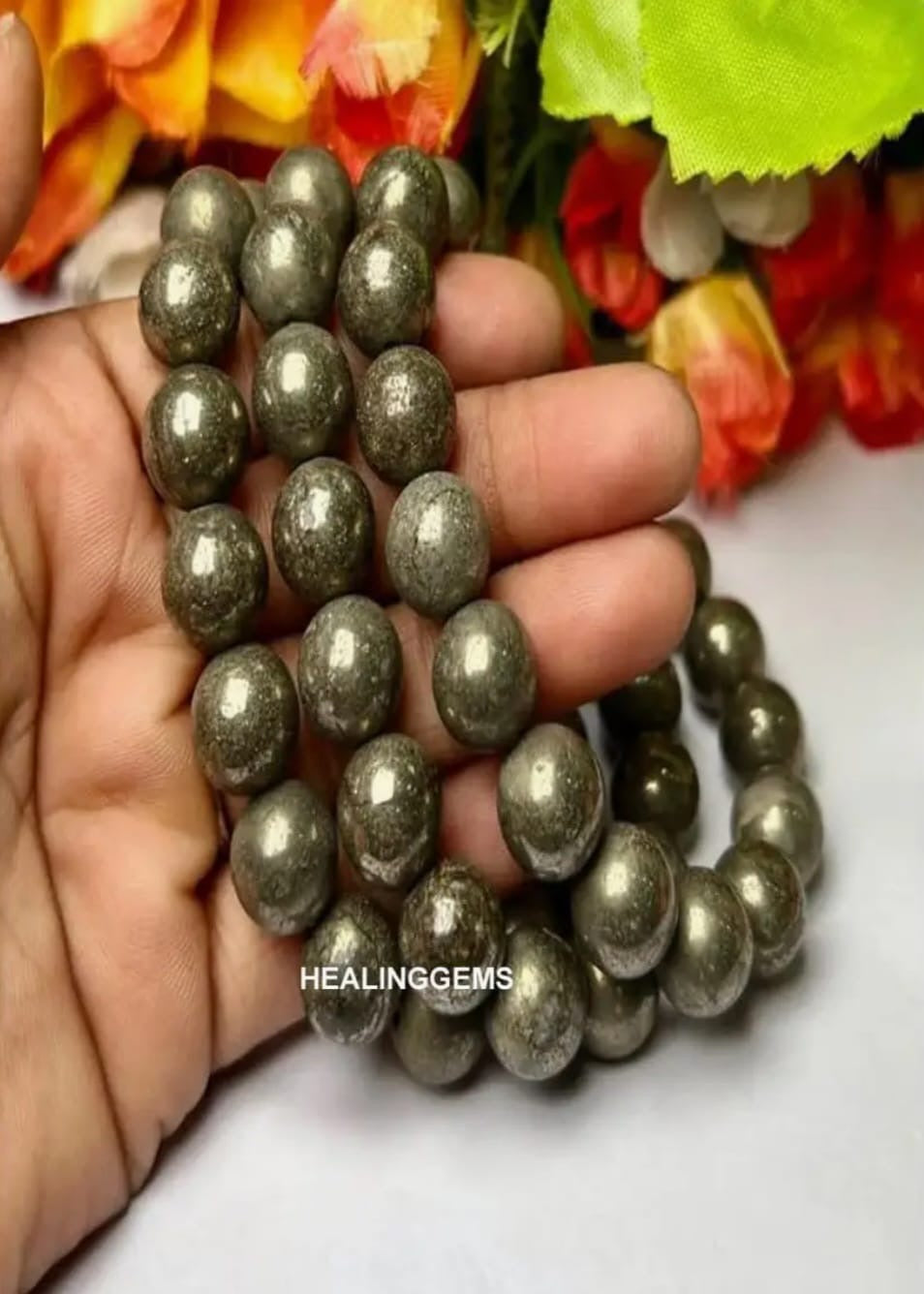 Pyrite, Stone, Golden Pyrite Agate Bracelet